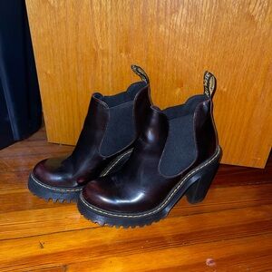 Dr. Martens Dark Brown Heeled Boots
